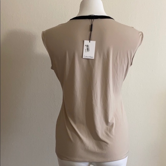 CALVIN KLEIN Black and Tan top size Small - Picture 3 of 9